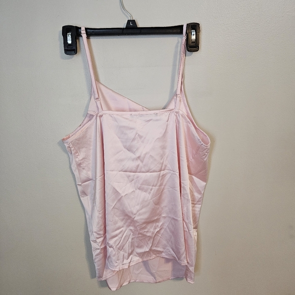 Famulily Tank Top Camisole Elegant Light Pink Cowl Neck Solid Neutral Casual - Picture 7 of 8